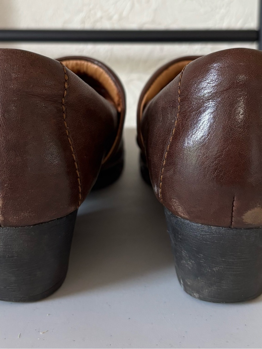 Born Women’s Dark Brown Leather Slip-On Booties - Picture 8 of 12